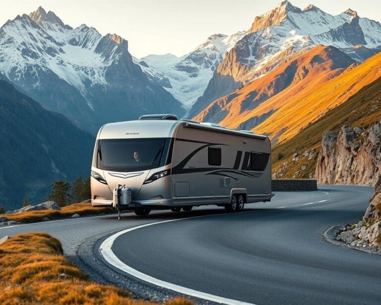 Wie fährt man mit dem Caravan über die Alpen?