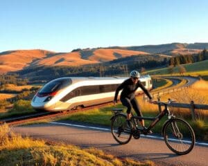 Wie reist man klimafreundlich mit Bahn und E-Bike?