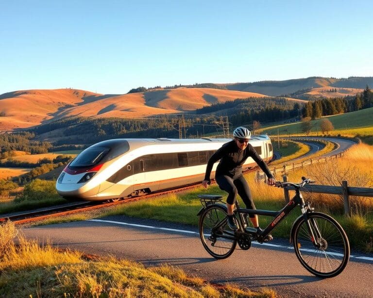 Wie reist man klimafreundlich mit Bahn und E-Bike?