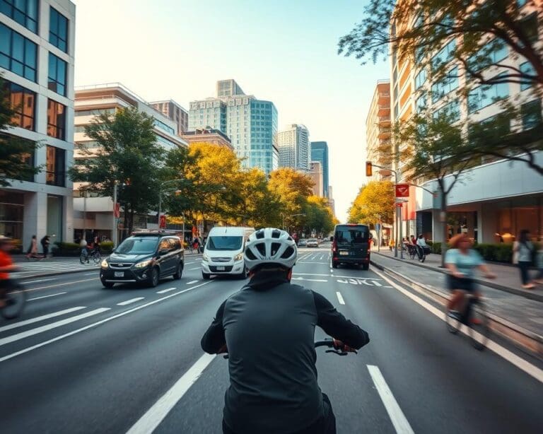 Wie reist man sicher mit dem Fahrrad durch Städte?