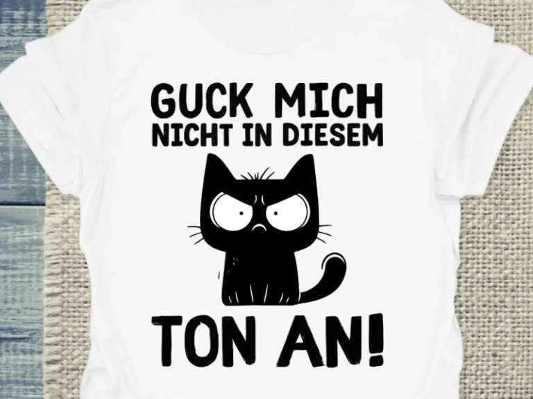tshirt Guck mich nicht in diesem Ton an Kleidung mit Katzen