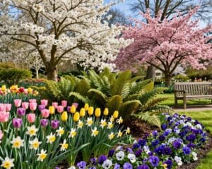 Wie kombiniert man Frühlingspflanzen im Garten?