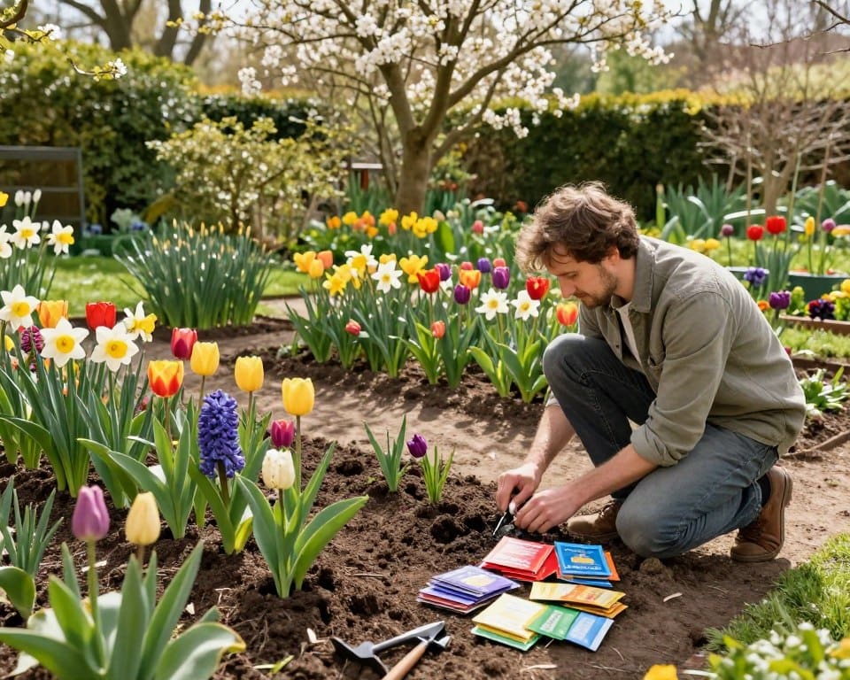 Wie plant man Beete für Frühjahrsblumen?