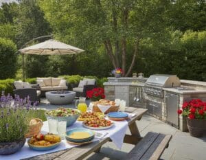 Grillplatz im Garten