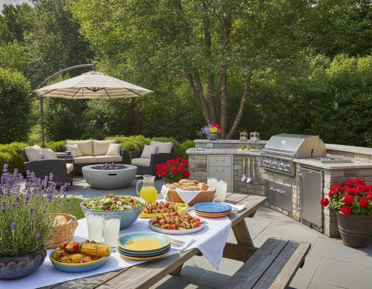 Grillplatz im Garten